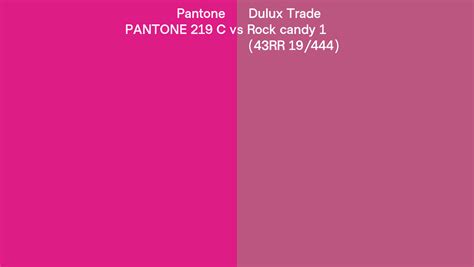 Pantone 219 C vs Dulux Trade Rock candy 1 (43RR 19/444) side by side ...