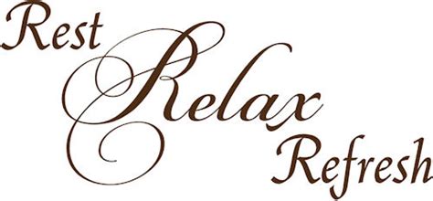 Rest Relax Refresh Beautiful Wall Decals