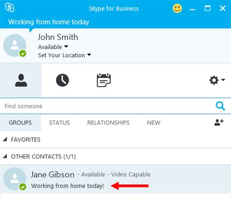 How To Set Custom Status In Skype For Business