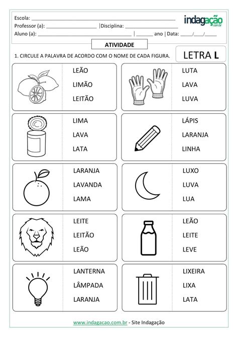 Palavras Com L E U No Meio - Palavras Com L No Meio E No Final - FDPLEARN