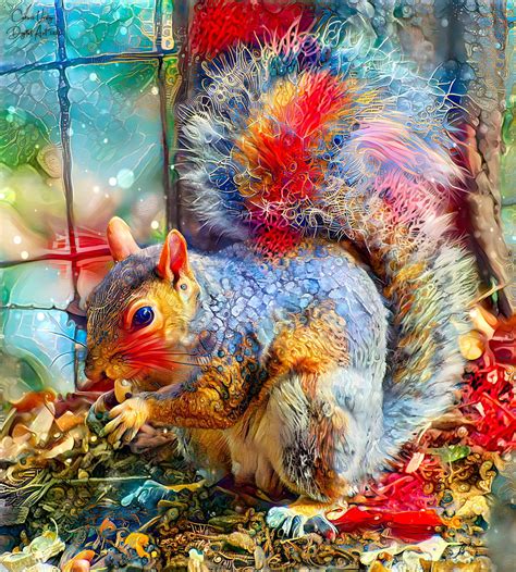 Rainbow Squirrel by FragmentedDream on DeviantArt