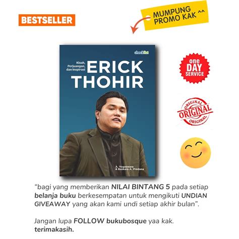 Jual Buku Biografi Erick Thohir Kisah Perjuangan Dan Isnpirasi