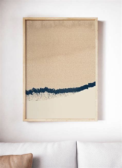 Abstract Tan Print Navy And Light Brown Art Beige Art Arte