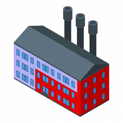 City Factory Isometric Icon Download On Iconfinder