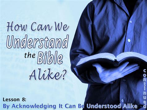 The Bible Can Be Understood God Says His Word Was Is Intended For All