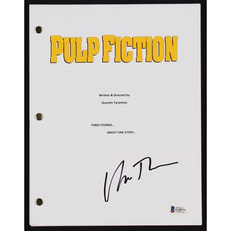 Uma Thurman Signed Pulp Fiction Script Beckett COA Pristine Auction