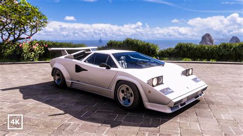 4K Forza Horizon 5 1988 Lamborghini Countach LP5000 QV Free Roam