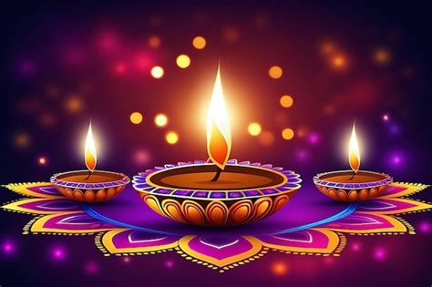diwali festival  lights  traditional diyas  rangoli premium