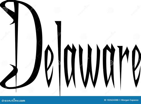 delaware text sign illustration stock vector illustration  graphic