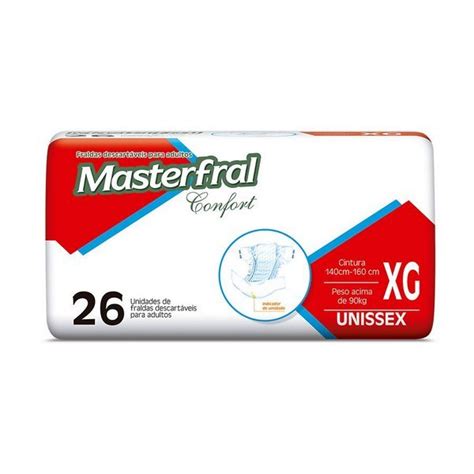 Fralda Masterfral Confort Mega Tamanho XG Fardo C 104 Unidades