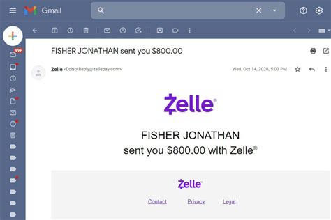 Zelle Receipt Template