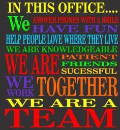 "We are not a team because we work together. We are a team because we ...