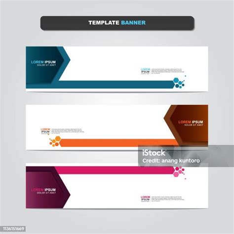 Vektor Abstrak Banner Desain Template Ilustrasi Stok Unduh Gambar