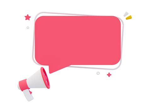 3d Minimal Chat Box Speech Bubble Mock Up Quote Bubble Pink Dialog