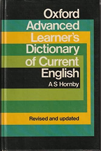 Oxford Advanced Learner's Dictionary of Current English - A.S. Hornby ...