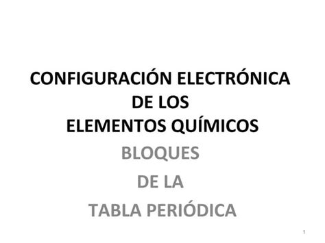 Ppt Configuracionelectronicadeloselementosquimicos Ppt Descarga Gratuita