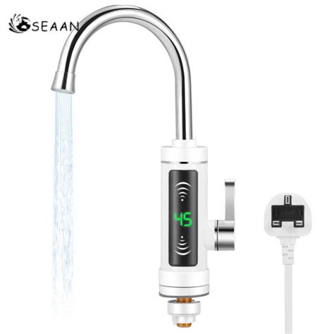 Instant Hot Water Tap 220V 3000W Electric Water Heater Tap With Digital Display 360 Rotatable