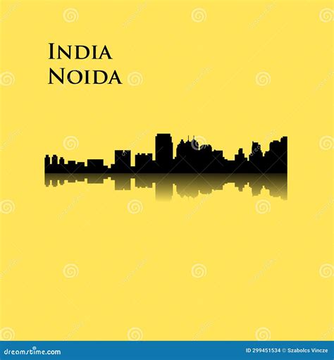 Noida India City Silhouette Stock Vector Illustration Of Landscape