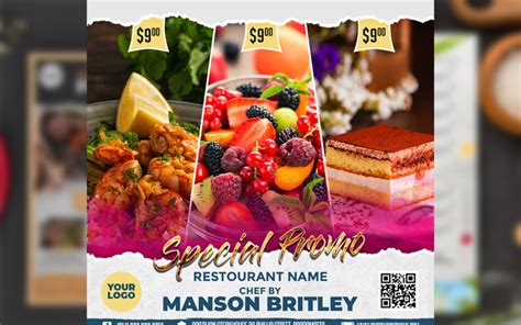 Restaurant Promo Flyer Template 294251 Templatemonster