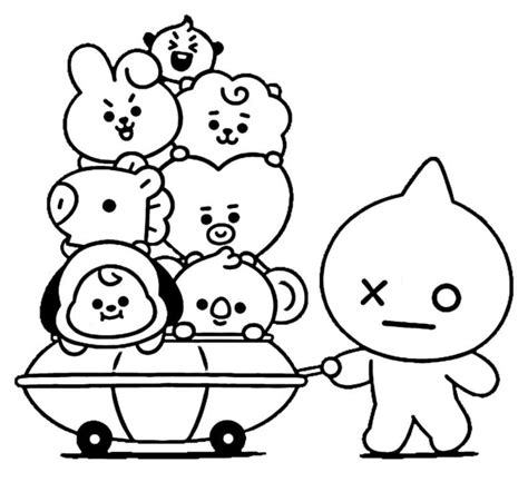 BT21 Printable Coloring Page - Free Printable Coloring Pages for Kids