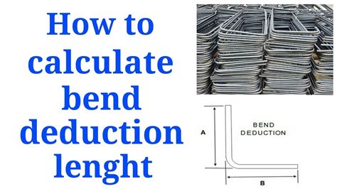 How To Calculate Bend Deduction Lenght Of Bar Youtube