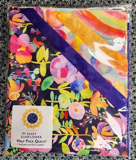 Sassy Sunflower Half Pack Quilt Kit Spring Watercolors The Quilt