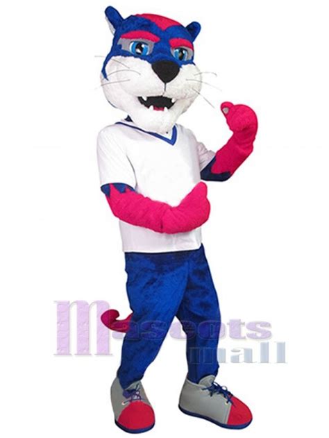 Blue Panther Mascot Costume Animal