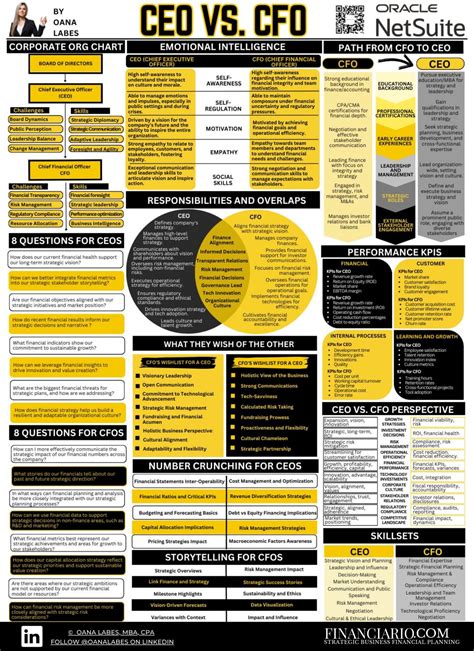 Financiario On Linkedin The Ceo Vs Cfo Cheat Sheet Strategy Needs To
