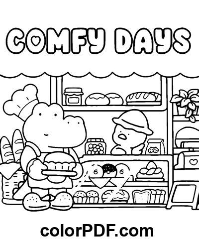 Comfy Days Coloring Book Pdf - Comfy Days Poster coloring page to download in PDF or to print in 2025 ...