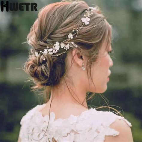 Artesanal Concha P Rola Flor Casamento Da Noiva Hairband Cristal