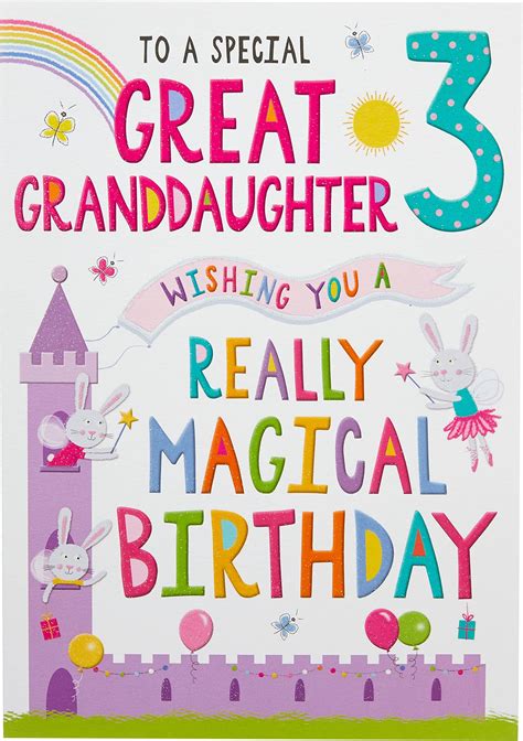 great granddaughter  birthday card age  poppy fairy    lovely