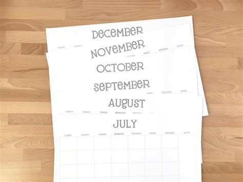 Printable 11x17 Monthly Calendar Instant Printable Fun - Etsy