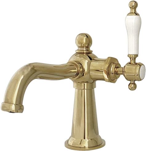 Polished Brass Single Handle Bathroom Faucets Rispa