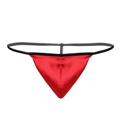 Jual PREORDER Sexy Men Underwear Gay Jockstrap Thongs Men G String Silky Satin Lingerie Sexy Low