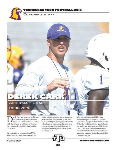 2016 Tennessee Tech Football Media Guide By Tennessee Tech Sports