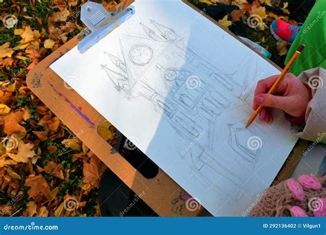 Children Draw Drawings In Nature Artists In Nature Editorial