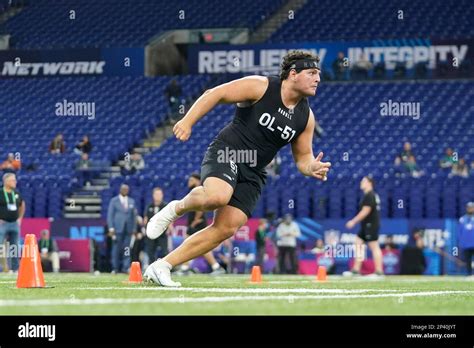 Ohio State Offensive Lineman Luke Wypler Runs A Drill At The Nfl