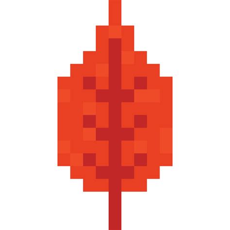 Pixel art autumn leaf icon 27190516 PNG