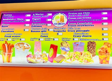 Menu At Mr Naked Taco Homemade Ice Cream Restaurant Huntsville