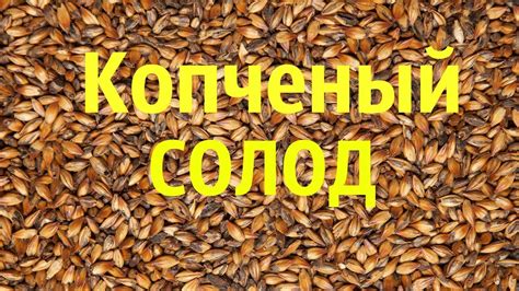 Готовим копченый солод. - YouTube