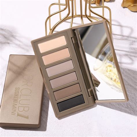 SUSIKEKI Colors Mini Naked Eyeshadow Makeup Palette Neutral Nude Smoky Eye Shadow Taupe