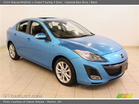 Celestial Blue Mica 2010 Mazda Mazda3 S Grand Touring 4 Door Black