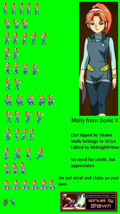 Molly Sonic X Sprite Sheet By Midnightprime On Deviantart