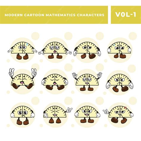 Premium Vector Free Mathematics Mascot Vector Images Set