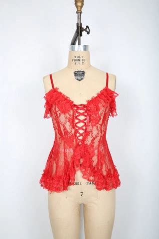 Vintage Red Lace Babydoll Lingerie Selected By Love Rocks Vintage Free People