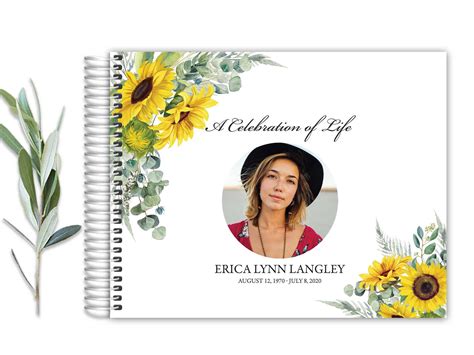 Funeral Guest Book A Life Remembered Memorial Service Guest - Etsy