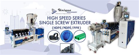 High Speed Series Single Screw Extruder Unique Machinery Extruder