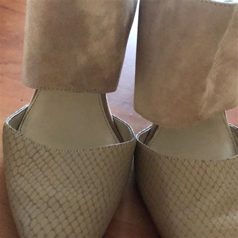 Via Spiga Nude Snakeskin And Suede Heels Gem