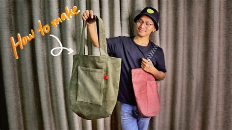 How To Make Corduroy Tote Bag Youtube