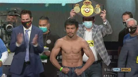 Manny Pacquiao Vs Yordenis Ugas Weigh In Official Free Replay